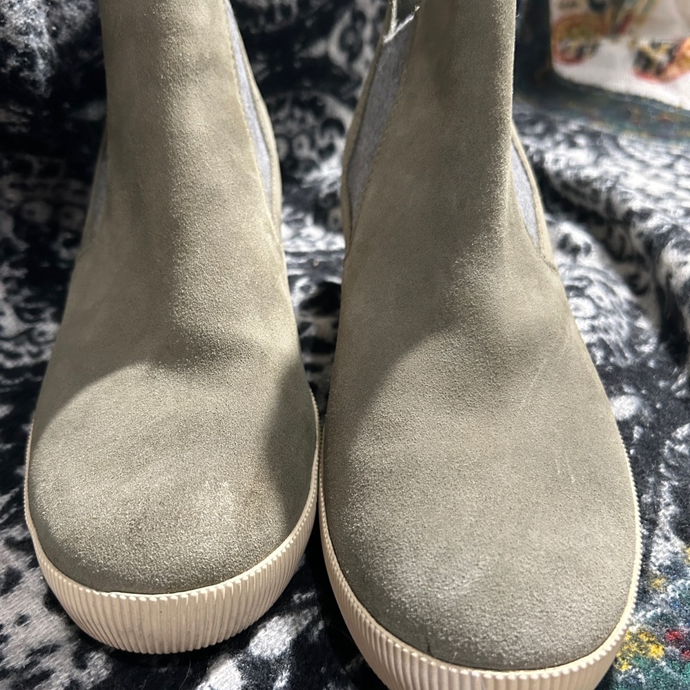 Sorel Women's Out N About Slip On Wedge Boot Dark Gray Sz 9